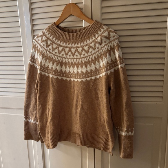 Talbots Tan and Cream Knit Sweater - Picture 1 of 6